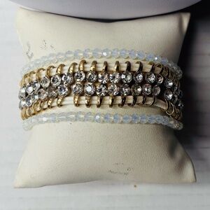 New VICTORIA EMERSON Layered Beaded Bracelet
